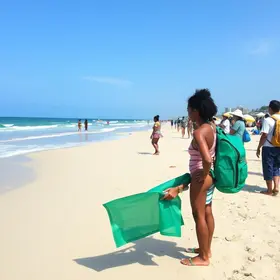 campanha para manter praias limpas em Boa Vista