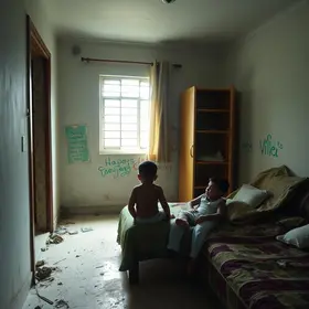 Quatro irmãos são abandonados em apartamento insalubre no Vila Jardim, em Boa Vista apartamento insalubre