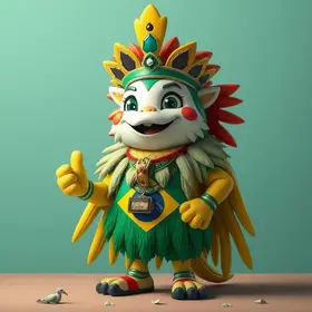 Suçu é o nome escolhido para o mascote dos Jogos dos Servidores 2026 mascote dos Jogos dos Servidores 2026